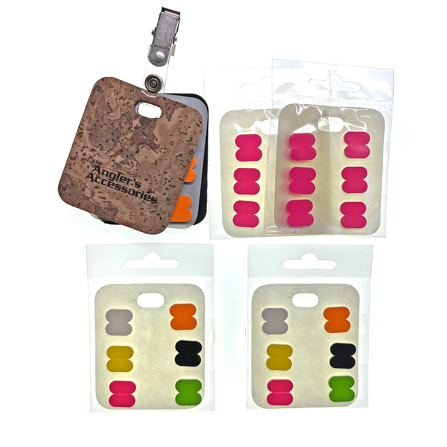 Cork Pinch On Strike Indicator Holder - 5 Indicator Packs Included