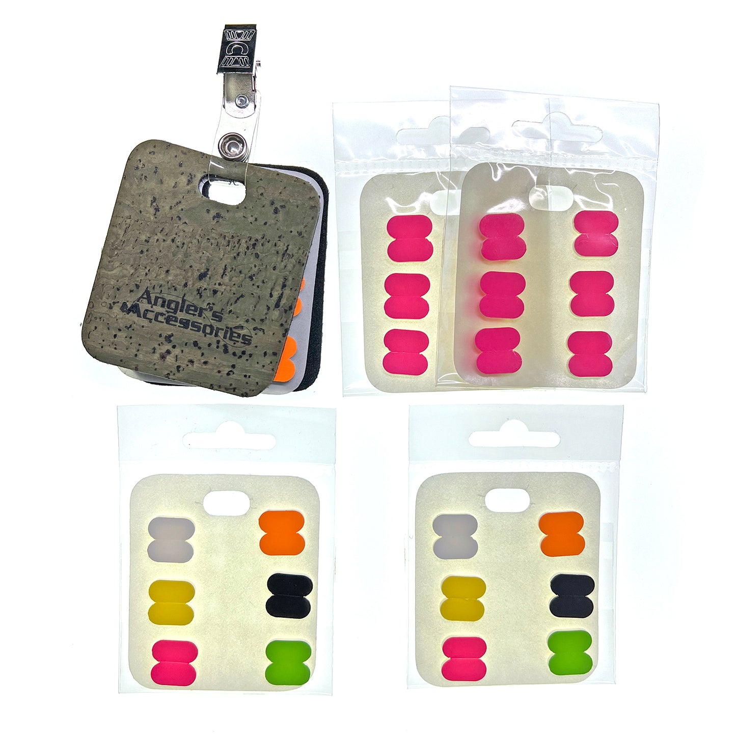 Cork Pinch On Strike Indicator Holder - 5 Indicator Packs Included